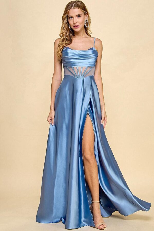 Vestido largo azul